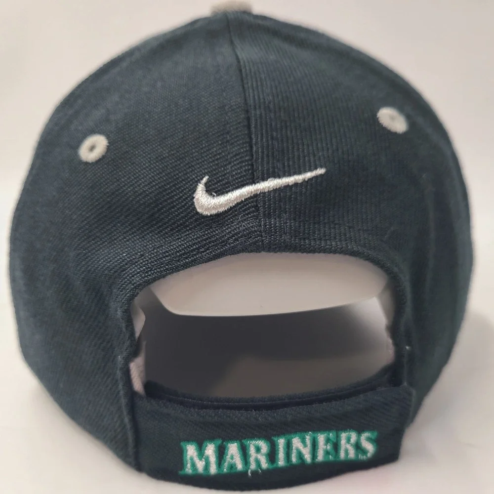 Seattle Mariners Hat Nike Adjustable Blue Wool Blend Compass Logo Men MLB Casual